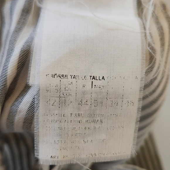 MaxMara Stripe Seersucker Ankle Cropped Pants Trousers Nautical Size 12 42 - Picture 7 of 10